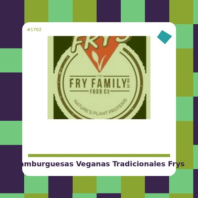 Hamburguesas Tradicionales - Fry´s - tienda vegana online