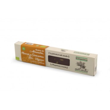 Turrón Almendra, Nueces y Cúrcuma - deliCatalia - tienda vegana online