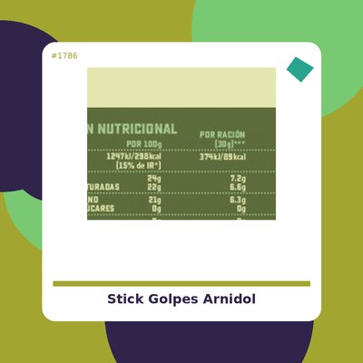 Stick Golpes Arnidol - tienda vegana online