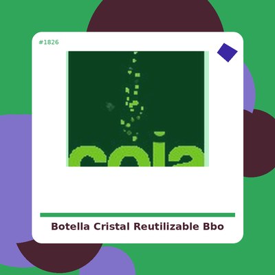 Botella cristal Bbo Azul - Irisana - tienda vegana online