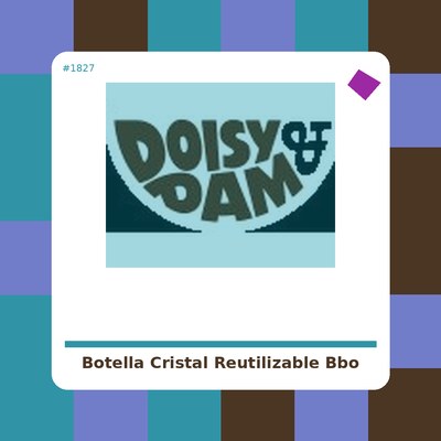 Botella cristal Bbo Azul - Irisana - tienda vegana online