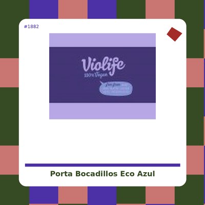 Porta bocadillos square azul - by Roll'eat - tienda vegana online