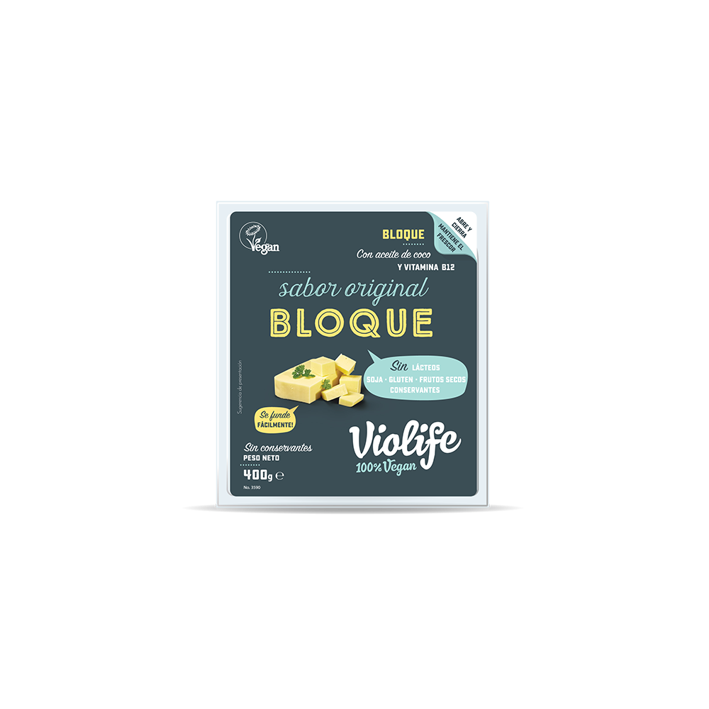 Queso Original en Bloque 400 G. - Violife - tienda vegana online