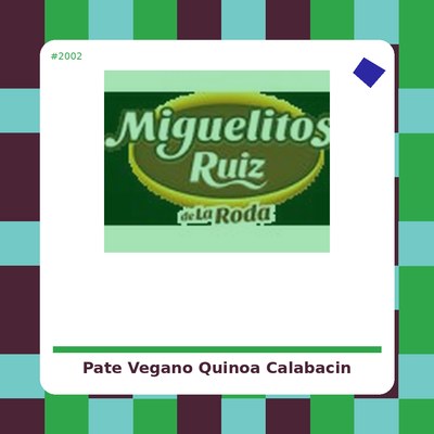 Paté Quinoa Calabacín y Espárragos Granovita 125 g.- tienda vegana online