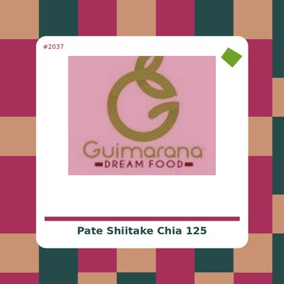 Paté Shiitake y Chía 125 g. Sol Natural - tienda vegana online