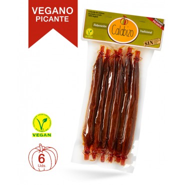 Chorizo vegano de calabaza picante 6 unidades - Calabizo - tienda vegana online