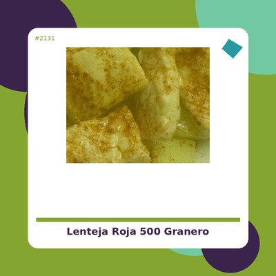 Lenteja Roja 500 g. - El Granero Integral - tienda vegana online