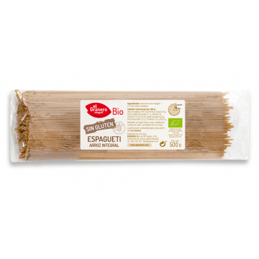 Spaguetti de arroz integral sin gluten 500 g. - El Granero Integral - tienda vegana online