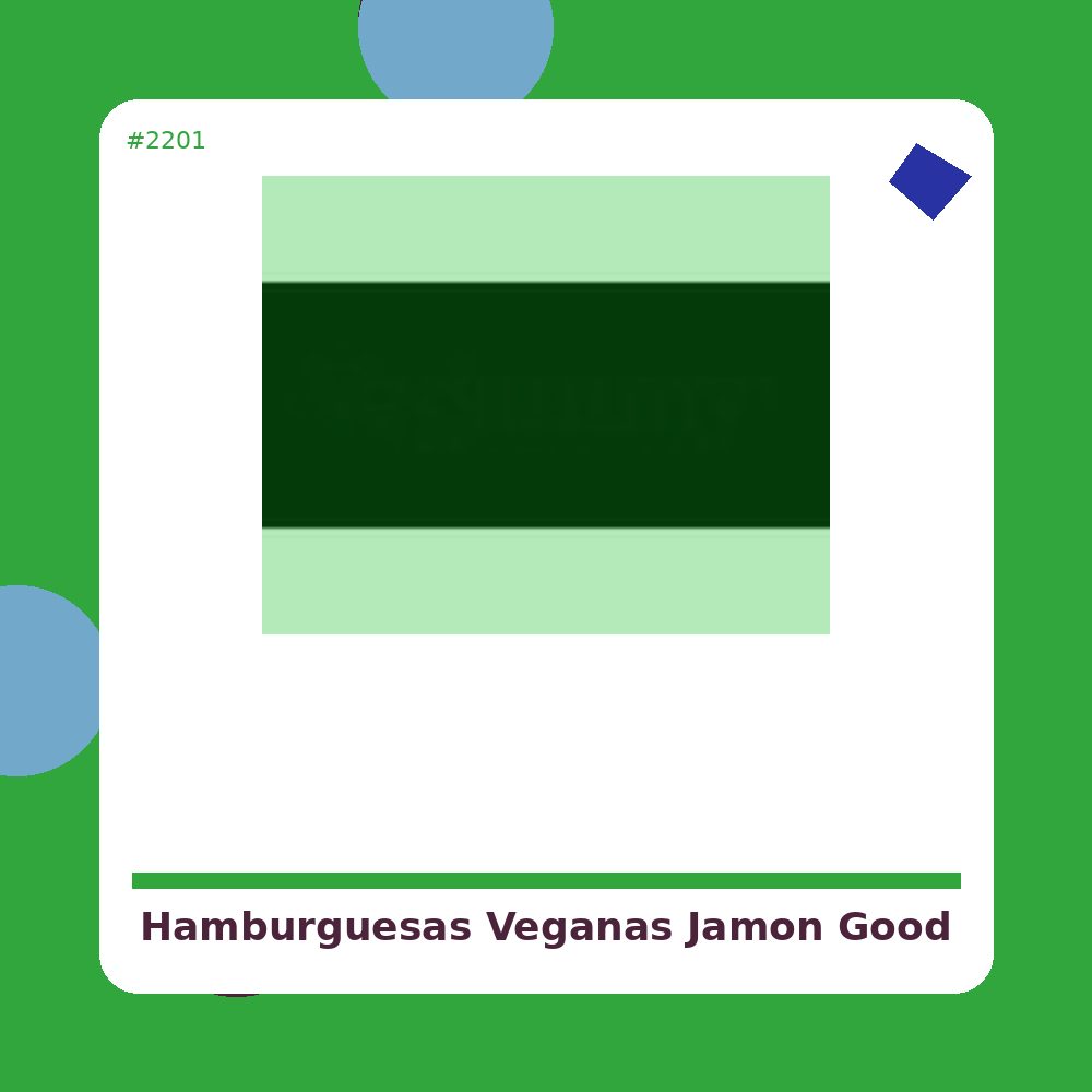 Hamburguesas veganas con "jamón" de Good & Green - Tienda Vegana Online