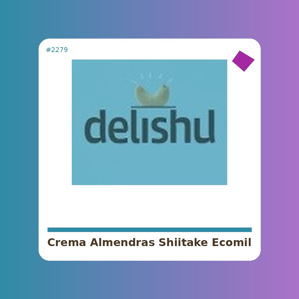 Crema de Almendras con Shiitake - Ecomil - tienda vegana online