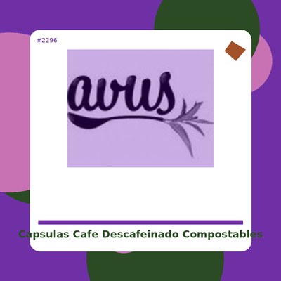 Cápsulas de café descafeinado compostables.