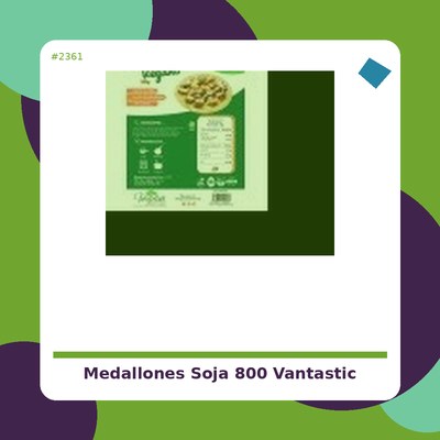Medallones de Soja 800 grs. - Vantastic Foods - tienda vegana online