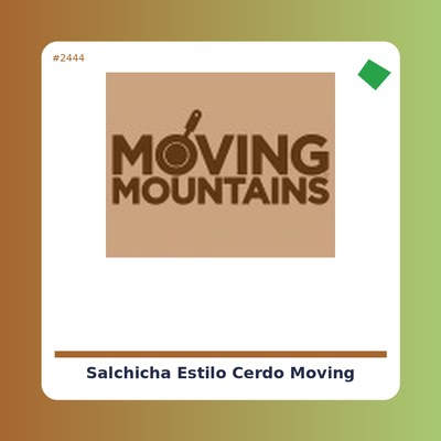 Salchicha estilo Cerdo - Moving Mountains - tienda vegana online
