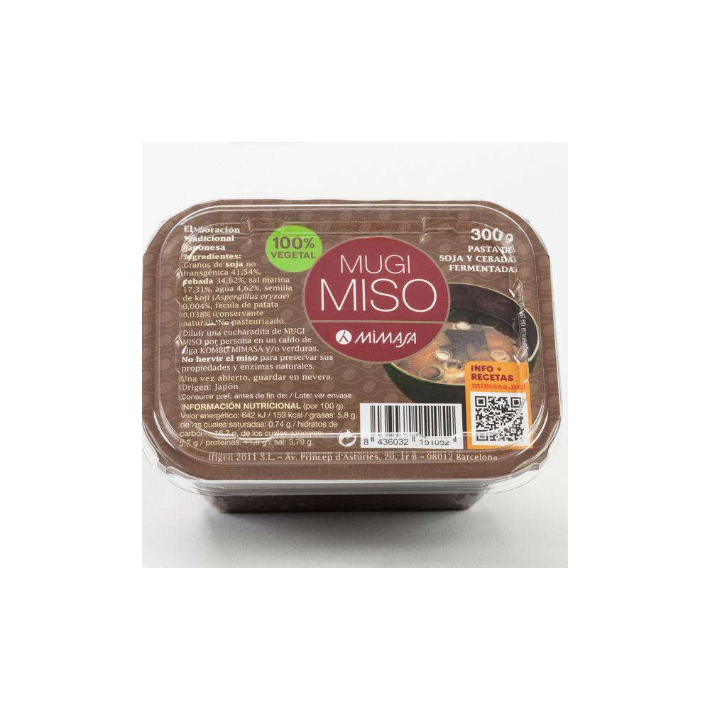 Mugi Miso No Pasteurizado - Mimasa - tienda vegana online