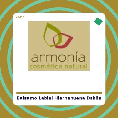 Bálsamo Labial Hierbabuena - D’Shila - tienda vegana online