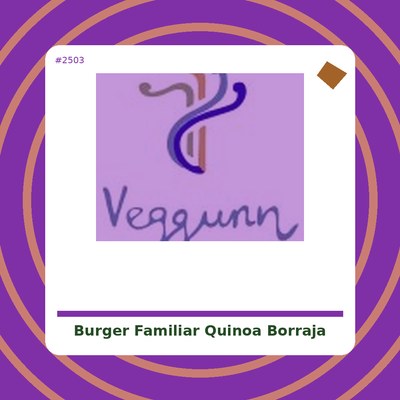 Burger Familiar de Quinoa y Borraja - Ahimsa - tienda vegana online