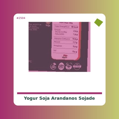 Yogur Soja Arándanos - Sojade 400 ml. - tienda vegana online
