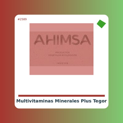 Multivitaminas y Minerales Plus - Tegor - tienda vegana online