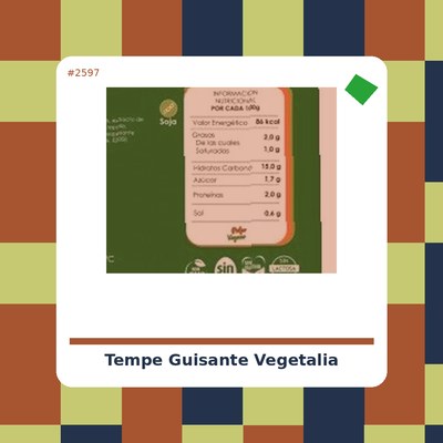 Tempe de Guisante - Vegetalia - tienda vegana online