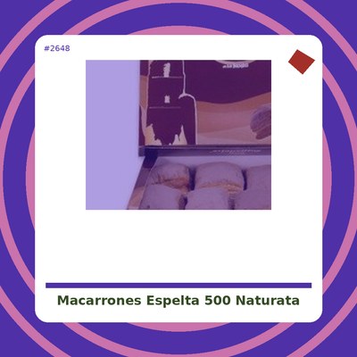 Macarrones Espelta 500 g. - Naturata - tienda vegana online