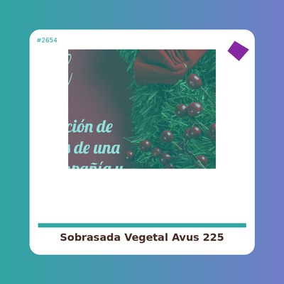 Sobrasada Vegetal Avus 225 g. - tienda vegana online