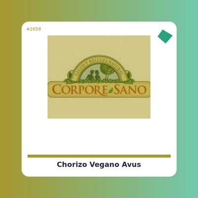 Chorizo vegetal - Avus - tienda v egana online