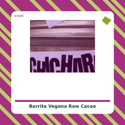Barrita Raw Cacao y...