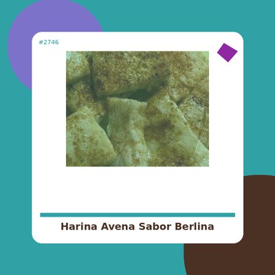 Harina de Avena sabor Berlina 1.5 kg. - PWD - tienda vegana online