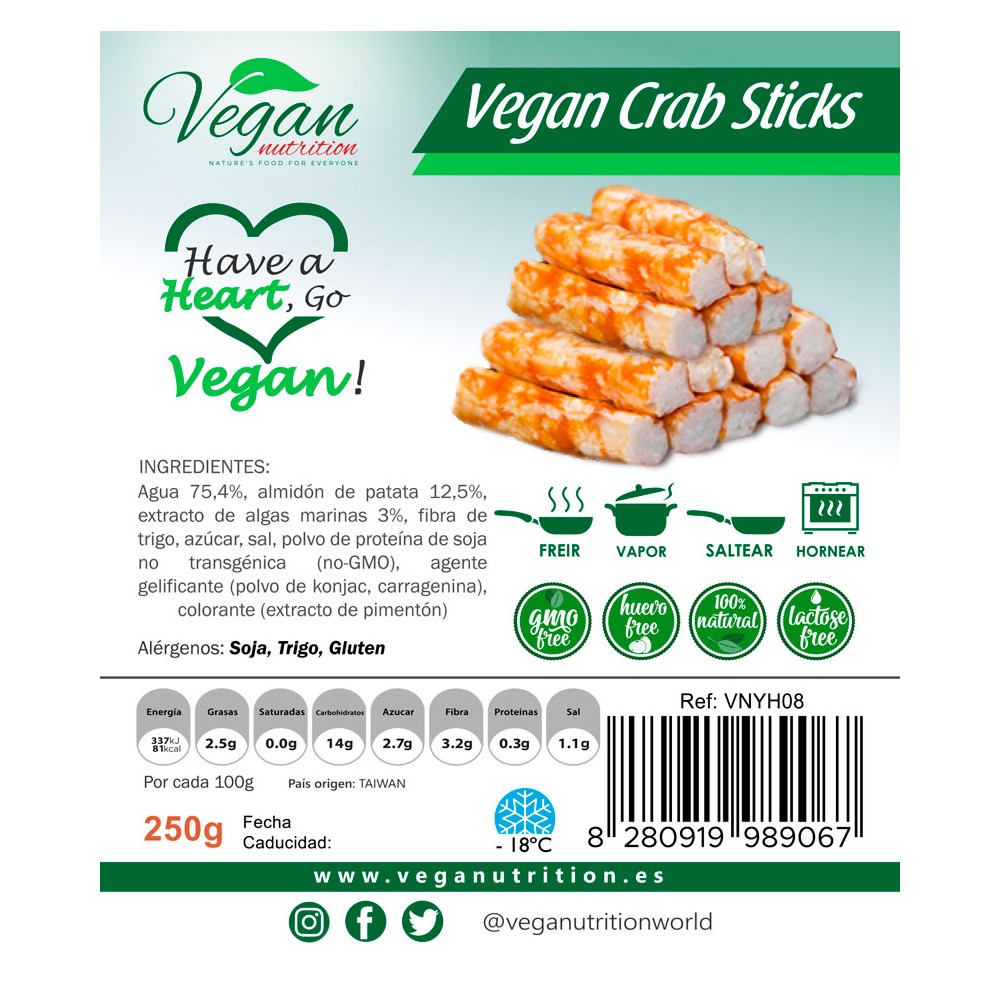 Palitos de Cangrejo - Vegan Nutrition - tienda vegena online