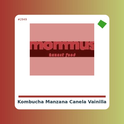 Kombucha Manzana, Canela y Vainilla - KomVida- tienda vegana online