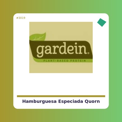 Hamburguesa Especiada - Quorn - tienda vegana online