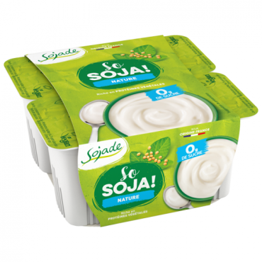Yogur de Soja Natural 4x100 g. - Sojade - tienda vegana online