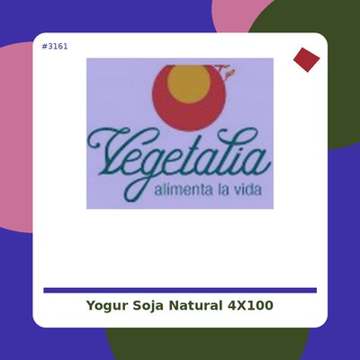 Yogur de Soja Natural 4x100 g. - Sojade - tienda vegana online