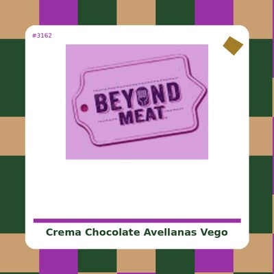 Crema de Chocolate y Avellanas - Vegó - tienda vegana online