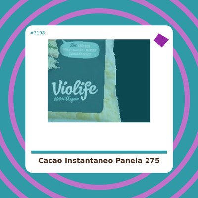 Cacao instantáneo con Panela 275 g. - Alternativa 3 - tienda vegana online