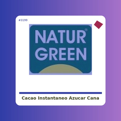 Cacao instantáneo con azúcar de caña 250 g. - Alternativa 3 - tienda vegana online
