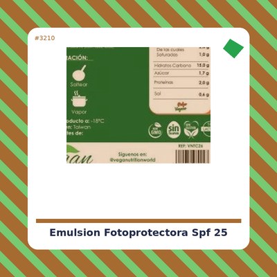 Emulsión Fotoprotectora SPF 25 - Rhatma - tienda vegana online