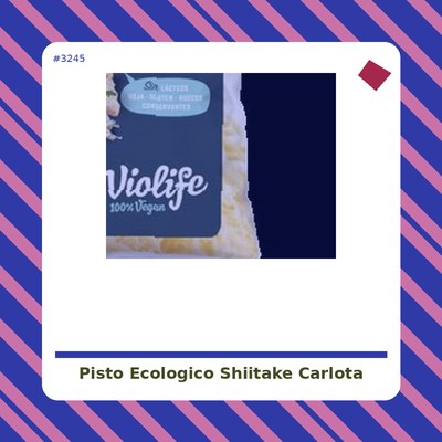 Pisto ecológico con Shiitake 425 g. - Carlota - tienda vegana online