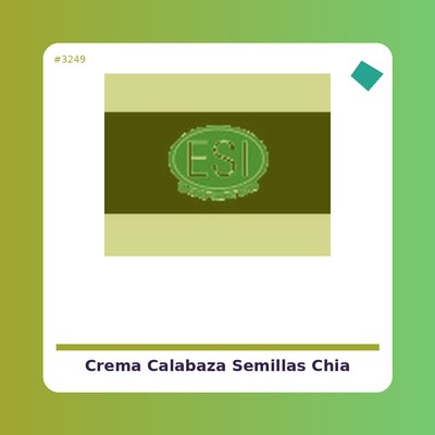 Crema de Calabaza con semillas de Chía 450 g. - Carlota - tienda vegana online