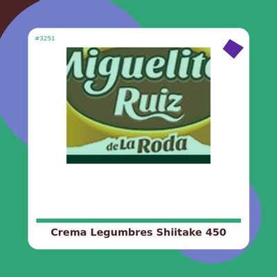 Crema de Legumbres y Shiitake 450 g. - Carlota - tienda vegana online