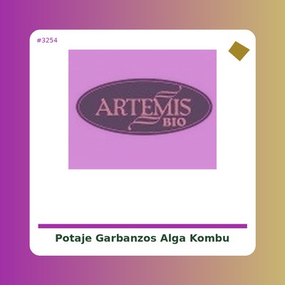 Potaje de garbanzos con alga kombu 720 g. - Carlota - tienda vegana online
