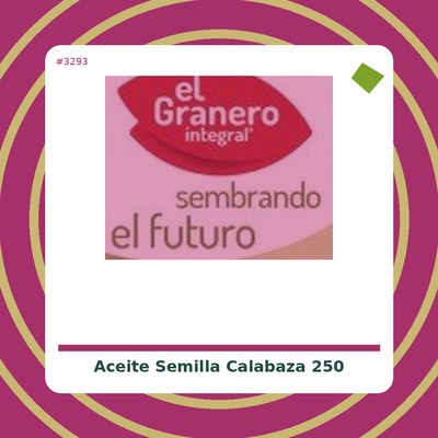 Aceite de Semilla de Calabaza 250 ml. Naturgreen - tienda vegana onlien