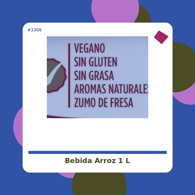 Bebida de Arroz 1 L. - Vitariz - tienda vegana online