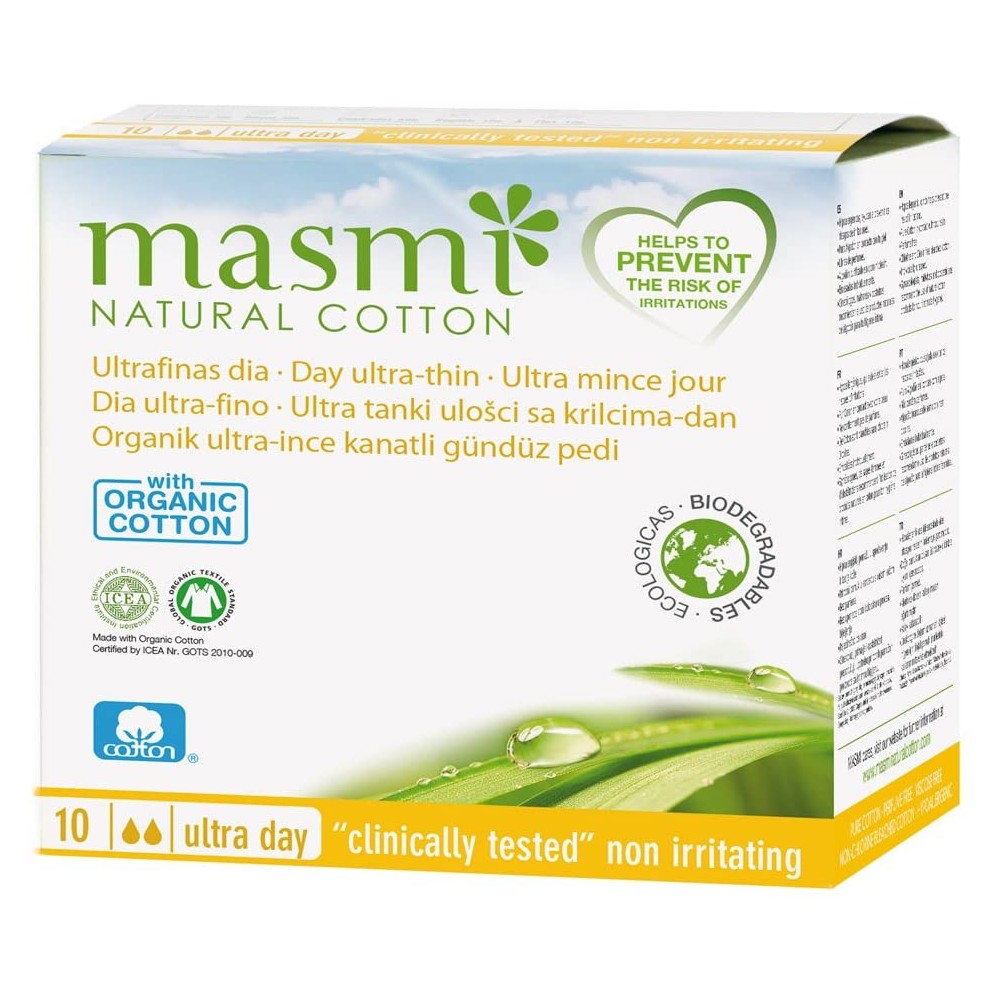 Compresas Ultra Día - Masmi Natural Cotton- tienda vegana online