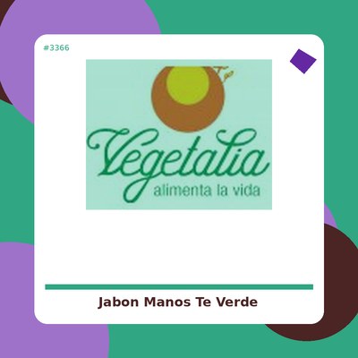 Jabón de manos de Té Verde - Laboratorios SyS - tienda vegana online