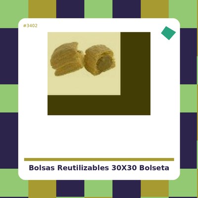 Bolsas Reutilizables 30x30 - Bolseta - tienda vegana online