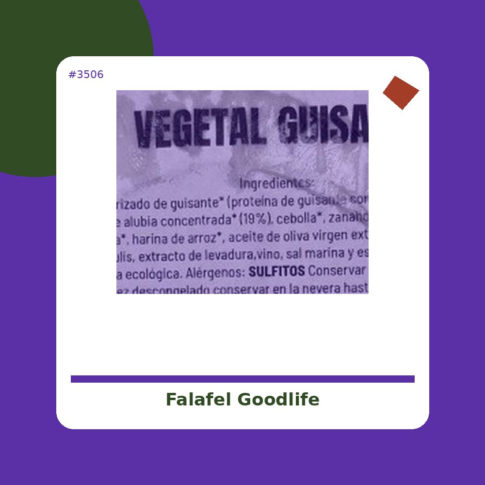 Falafel - GoodLife - tienda vegana online