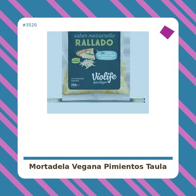 Mortadela con Pimientos en lonchas - Taula Verda - tienda vegana online