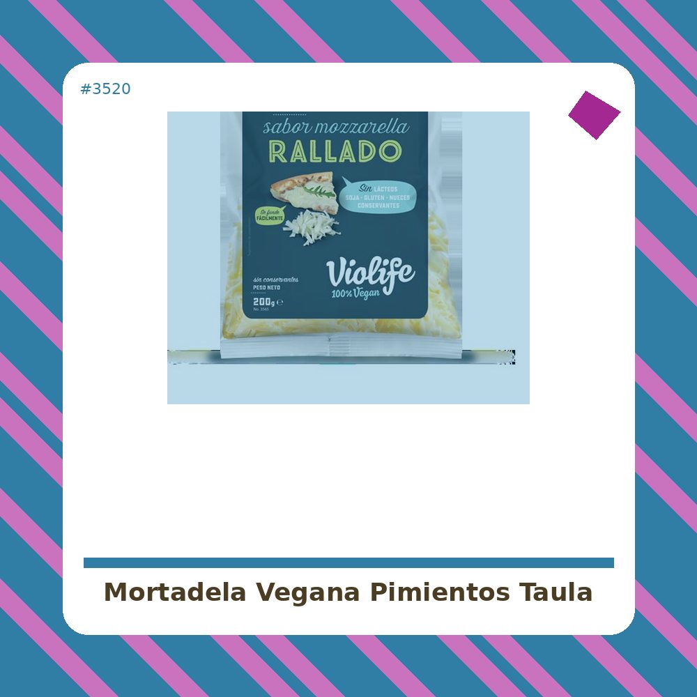 Mortadela con Pimientos en lonchas - Taula Verda - tienda vegana online