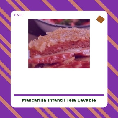 Mascarilla infantil de tela lavable, con filtro Jirafa - Hilo Mandarina -tienda vegana online